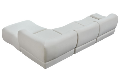 WKS8W White, strong and durable fabric, 4 free sectional sofa, high density sponge and solid wood frame