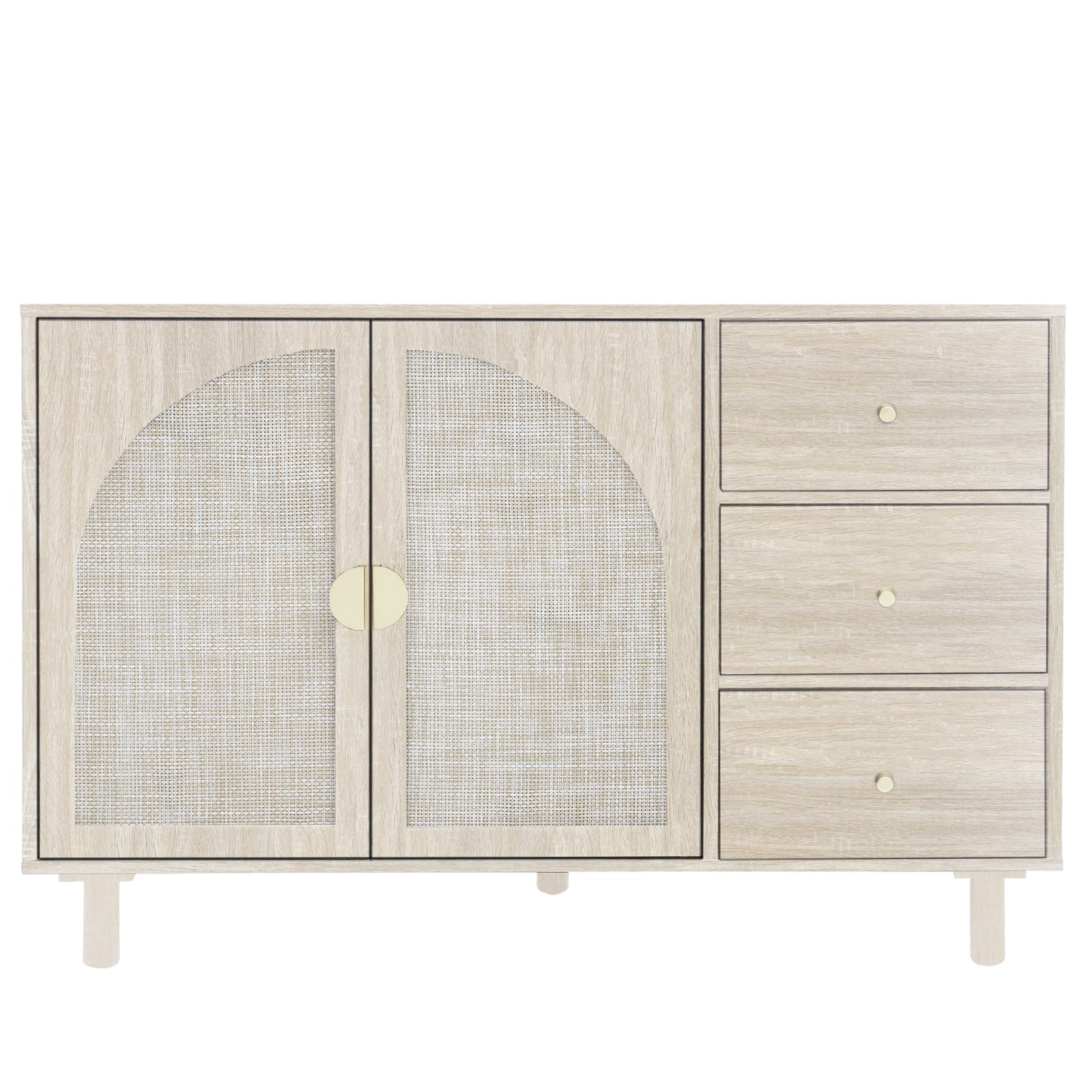 2 Door 3 Drawer Cabinet,  Suitable for Bedroom, Living Room, Study