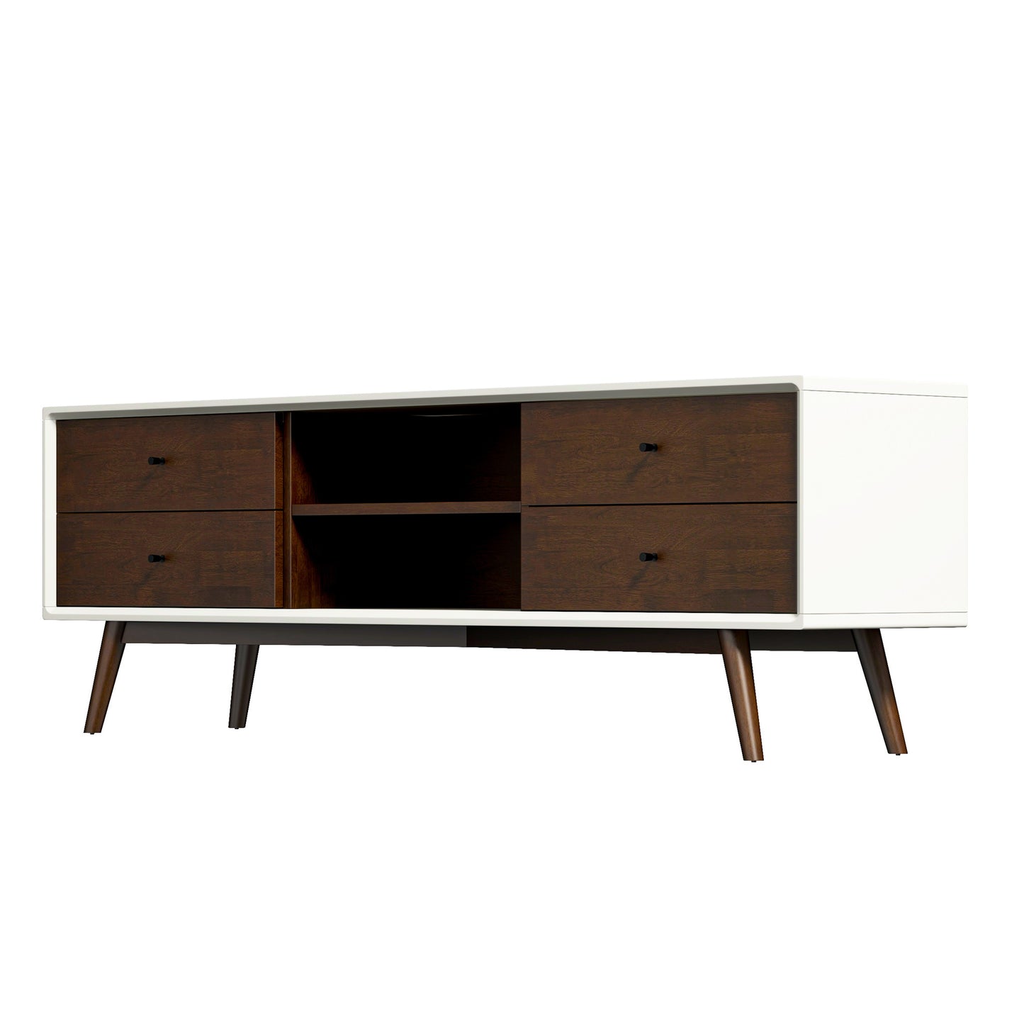 Caroline Mid Century Modern Style Walnut TV Stand up to 72"