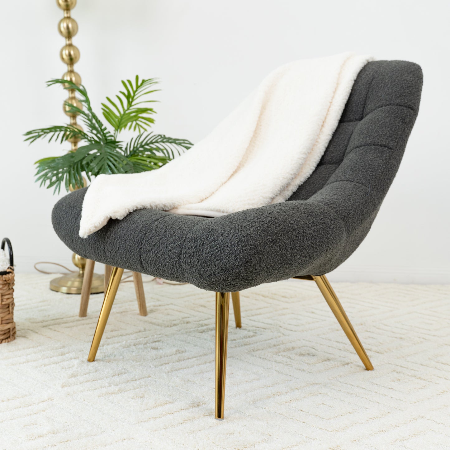 Aubrey French Boucle Lounge Chair