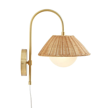 Rattan Weave Wall Sconce