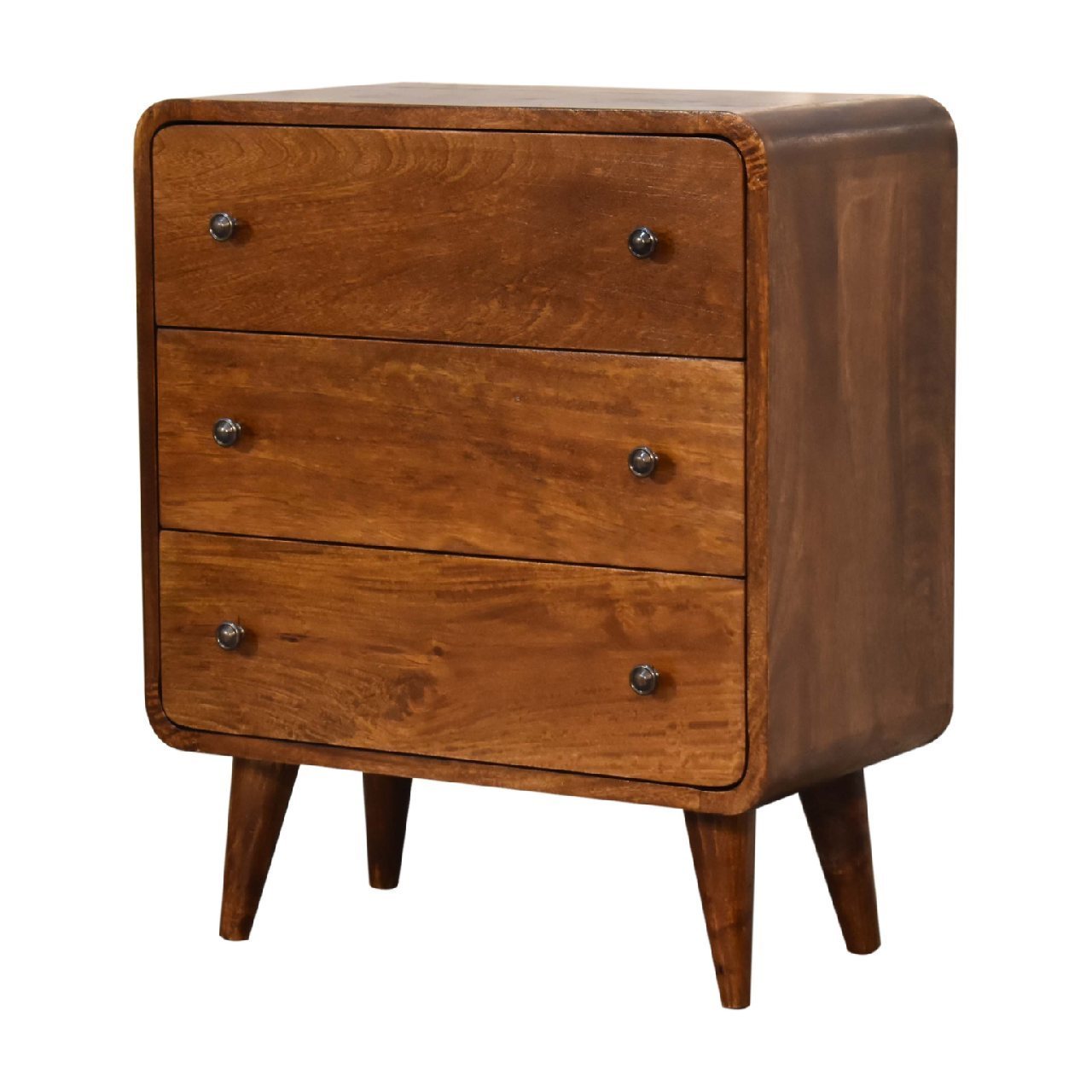 Artisan Furniture Solid Wood Mini Curved Chestnut Chest