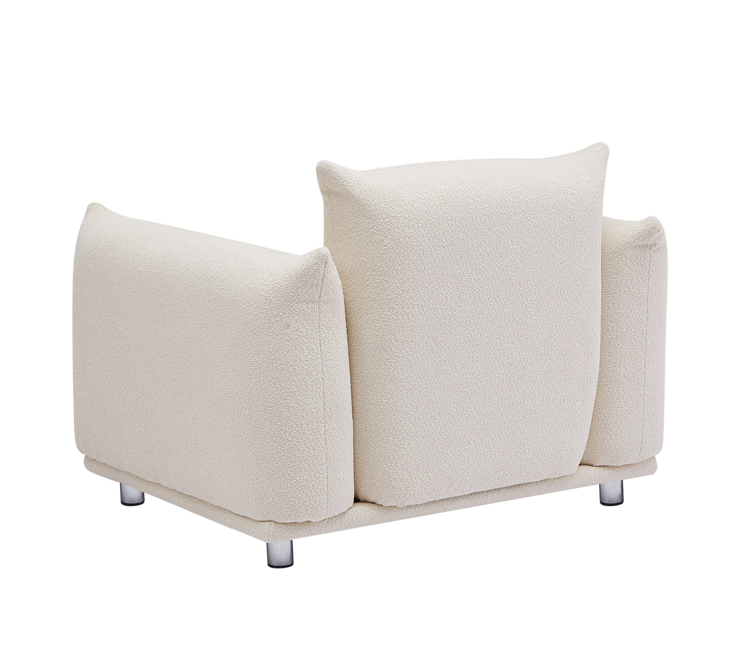 Sherpa Accent Chair Single Sofa 42"W Accent Chair for Bedroom Living room Apartment, Beige