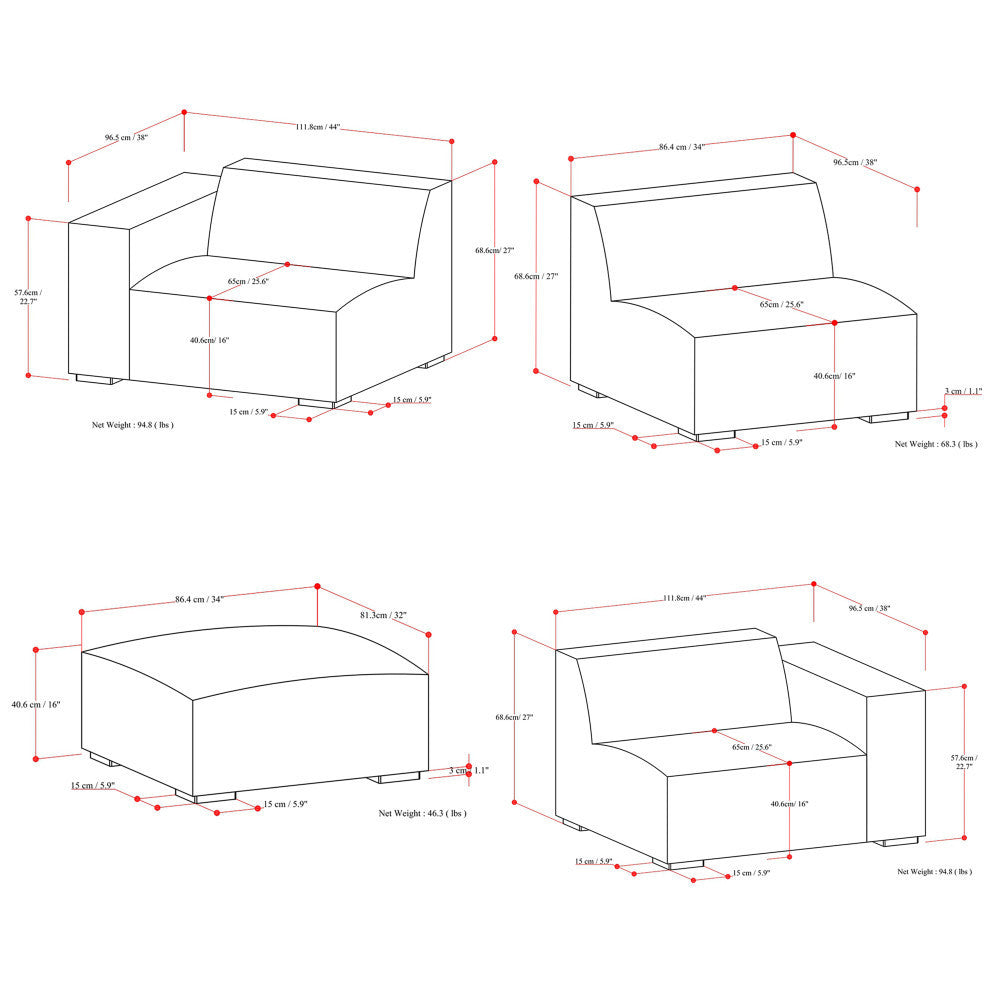 Rex 3 Seater Sofa and Ottoman