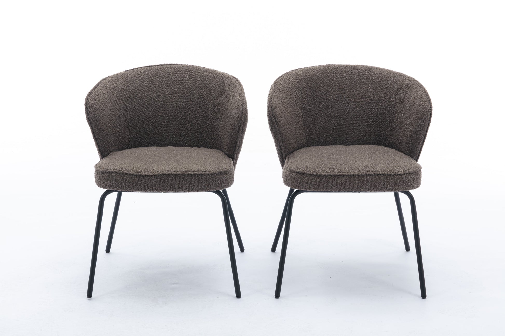 Retro Minimalist Modern Boucle Fabric Dining Chairs