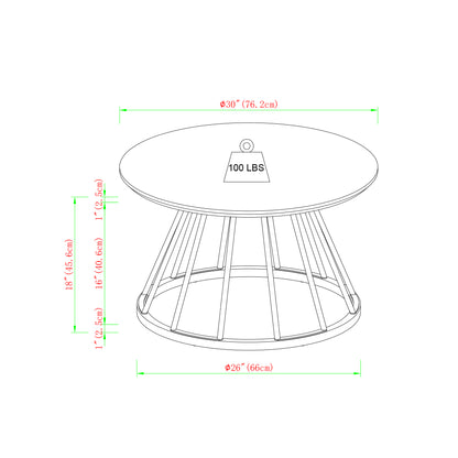 Modern Round Coffee Table with Metal Base – White Marble / Gold