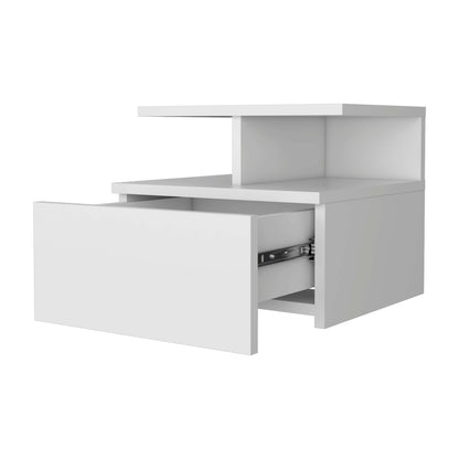 Mason White 1-Drawer Floating Nightstand