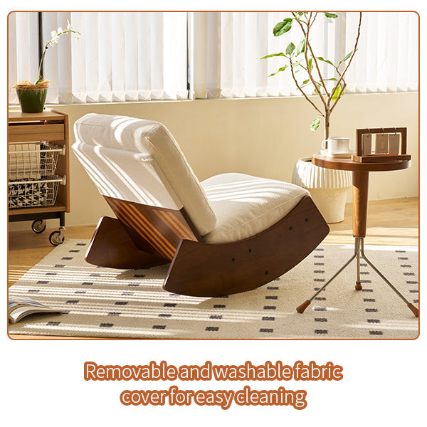 Comfortable Glider Rocking Chair, High-Quality Upholstery Glider Chair, Solid Wood Frame, Perfect for Multiple Settings Accent Reading Chair for Bedroom,Living Room,Nursery