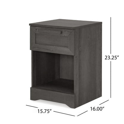 Delany Modern Nightstand, Bedside Table