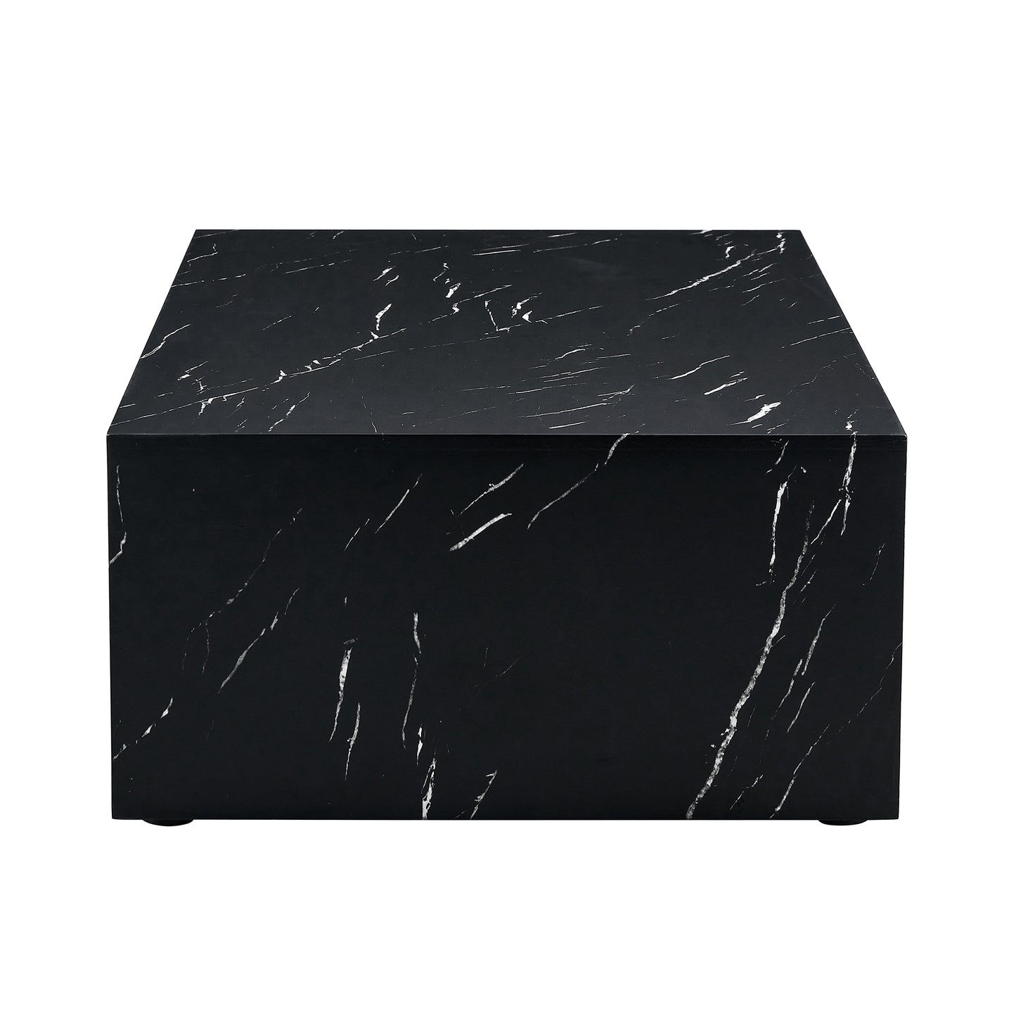 39.3*23.6*11.8 Inch Black Marble Texture MDF Coffee Table - Luxurious Design, Perfect Living Room Accent.Fashion texture design coffee table, suitable for various situations and scenes.