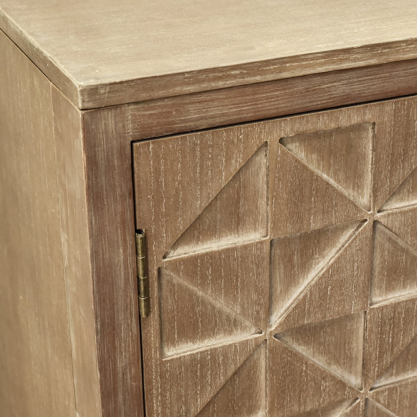 Hand-Carved 2-Doors Accent Cabinet - Traditional Craftsmanship and Functionality Combined