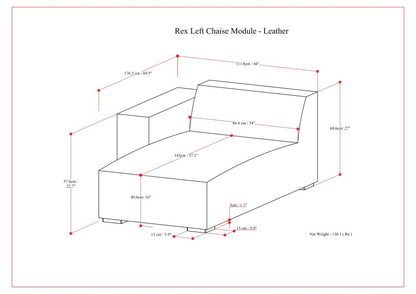 Rex Left Chaise Sofa Module