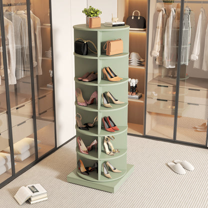 Green 360 Rotating shoe cabinet 6 layers