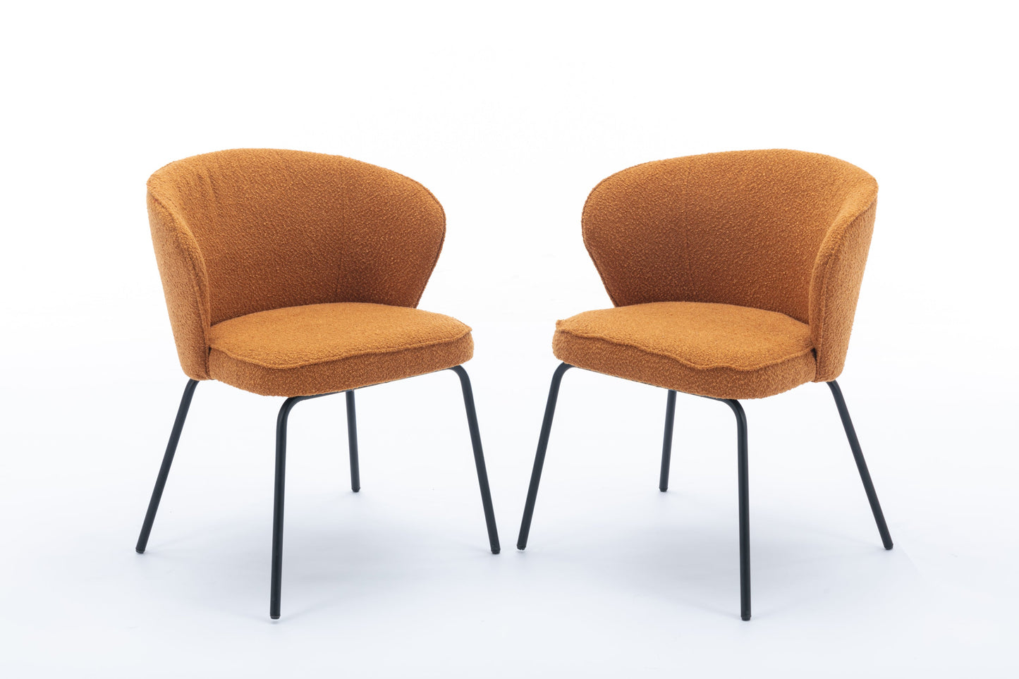 Retro Minimalist Modern Boucle Fabric Dining Chairs