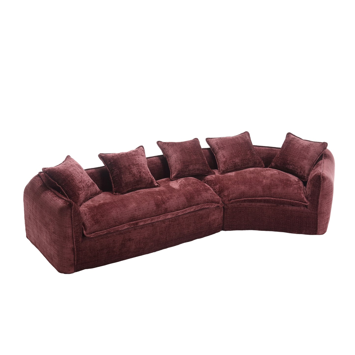 Modular Sectional Sofa, U-Shaped Couch with Sofa for five & Pillows, Modern Minimalist chenille Fabric Large Comfy Cloud Sofas, Living Room Furniture Sets