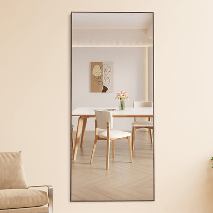 Fourth generation solid wood frame long mirror, dressing mirror, bedroom foyer, decorative mirror, clothing store, floor to ceiling mirror, wall mounted. 71 "* 31.4"