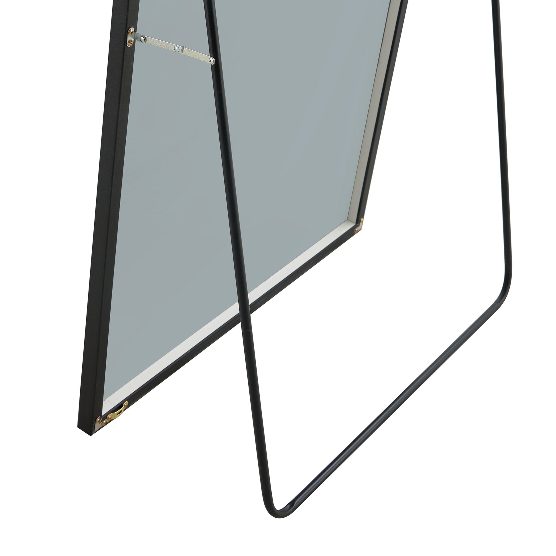 Fourth generation black solid wood frame full-length mirror, dressing mirror, bedroom porch, decorative mirror, clothing store, floor standing large mirror, wall mounted. 71 "* 31.4"