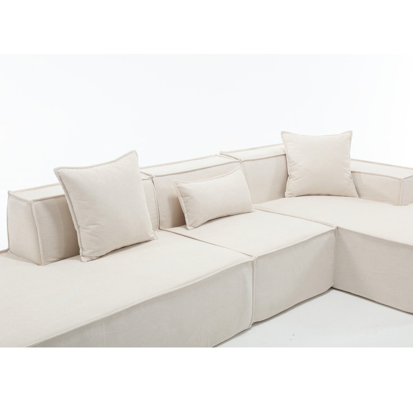 Modular Cloud Sofa Sectional, Free Combination, L-shaped