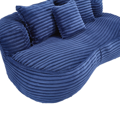 COOLMORE Bean Bag sofa Lazy Sofa Durable Comfort Lounger High Back Bean Bag Chair Couch for Adults and Kids, Indoor & Outdoor, Accent Floor Soft Lounge Chair (Navy)