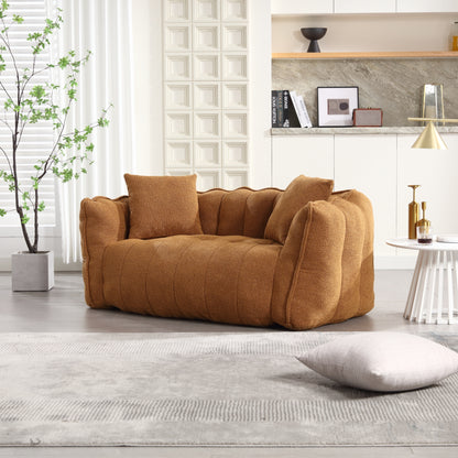 Soft beanbag chair with high resilience foam core for two people. The comfortable square recliner sofa is ideal for family members and friends engaged in games, reading, watching TV