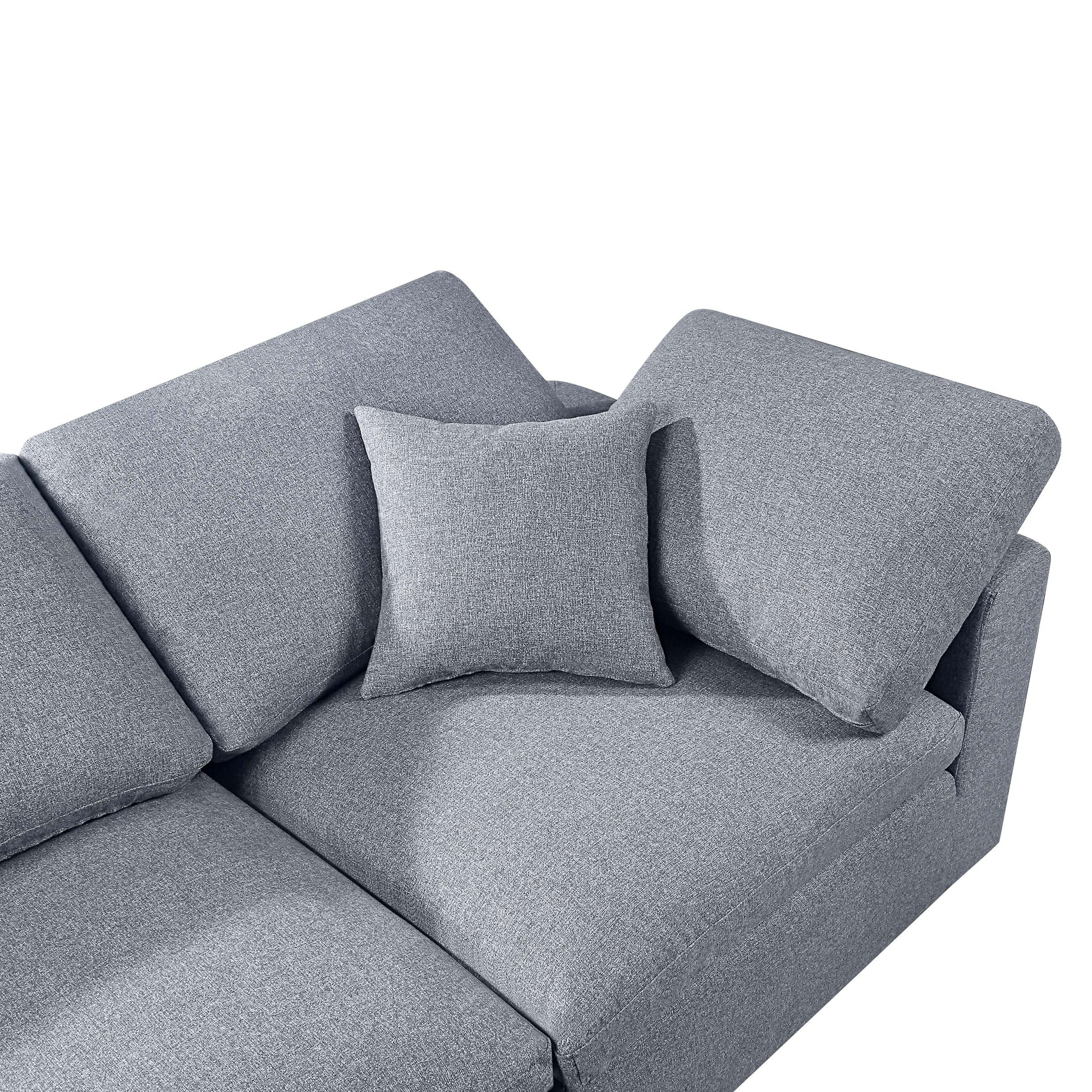 Modern Modular Sectional Sofa Set, Self-customization Design Sofa, Grey