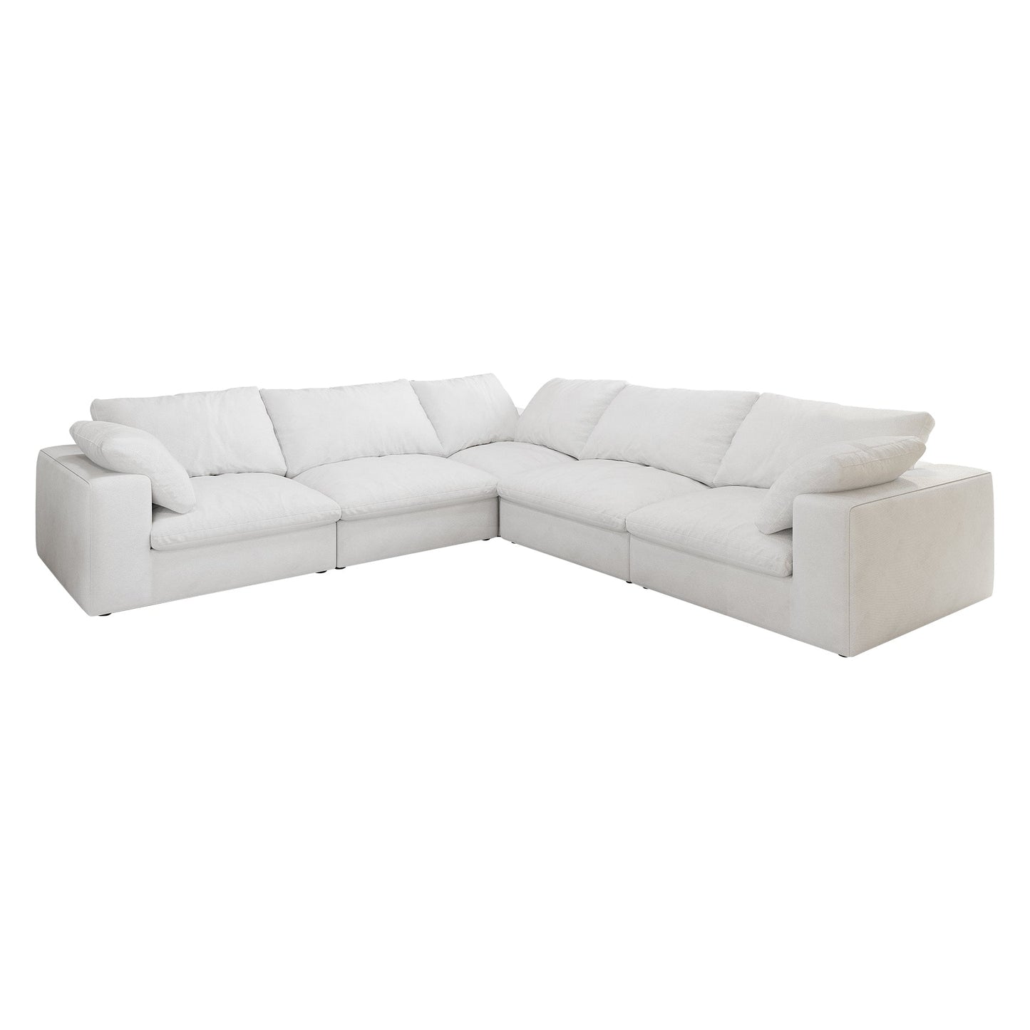 Cloud Modular Sectional Sofa with Storage Ottomans, Down Filled Comfort for Living Room