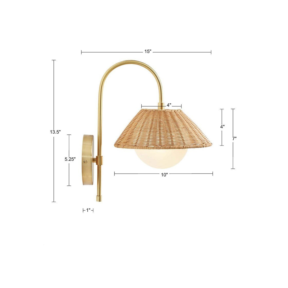 Rattan Weave Wall Sconce