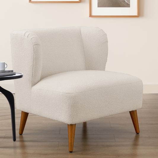 Veda Boucle Accent Chair - Milky White