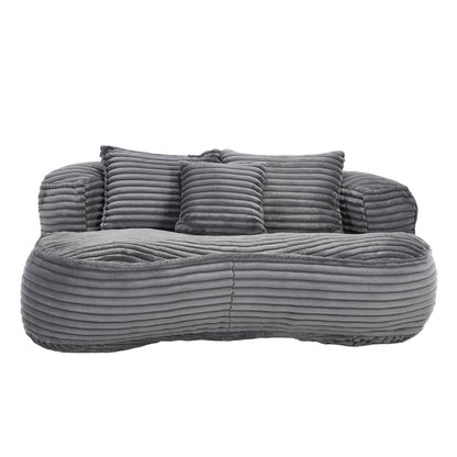 COOLMORE Bean Bag sofa Lazy Sofa Durable Comfort Lounger High Back Bean Bag Chair Couch for Adults and Kids, Indoor & Outdoor, Accent Floor Soft Lounge Chair (Dark Gray)