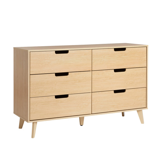 Mid-Century Hans 6-Drawer Dresser with Cut-Out Handles, Riviera