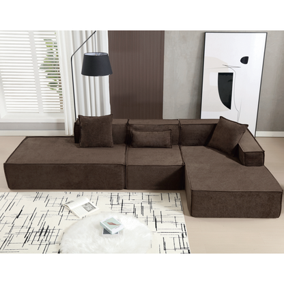 Modular Cloud Sofa Sectional, Free Combination, L-shaped