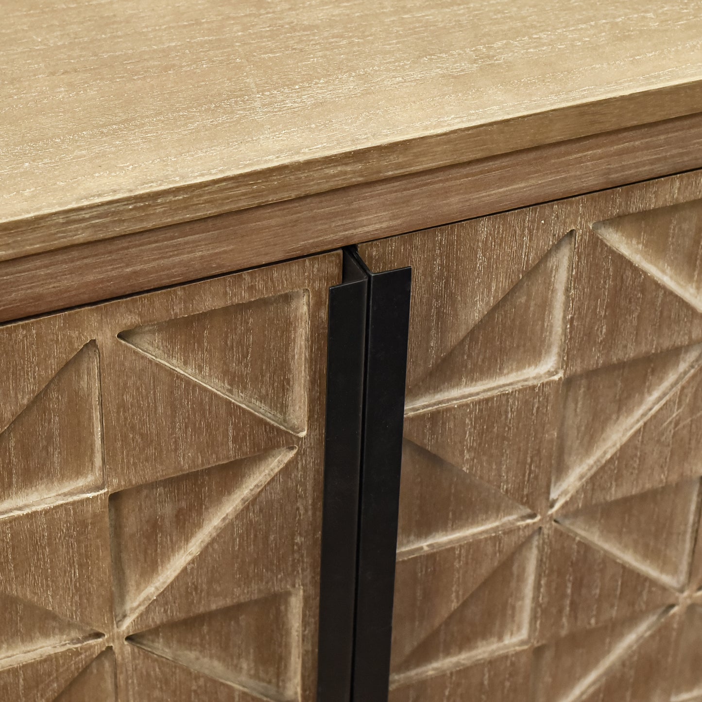 Hand-Carved 2-Doors Accent Cabinet - Traditional Craftsmanship and Functionality Combined