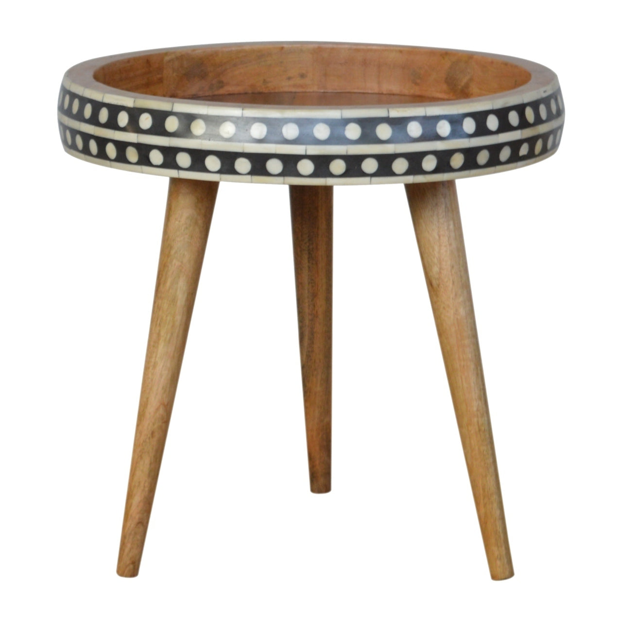 Artisan Furniture Solid Wood Small Dotted End Table