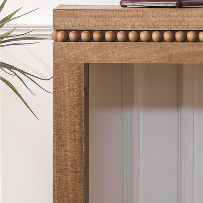 Concepts Natural Wood Beaded Console Table