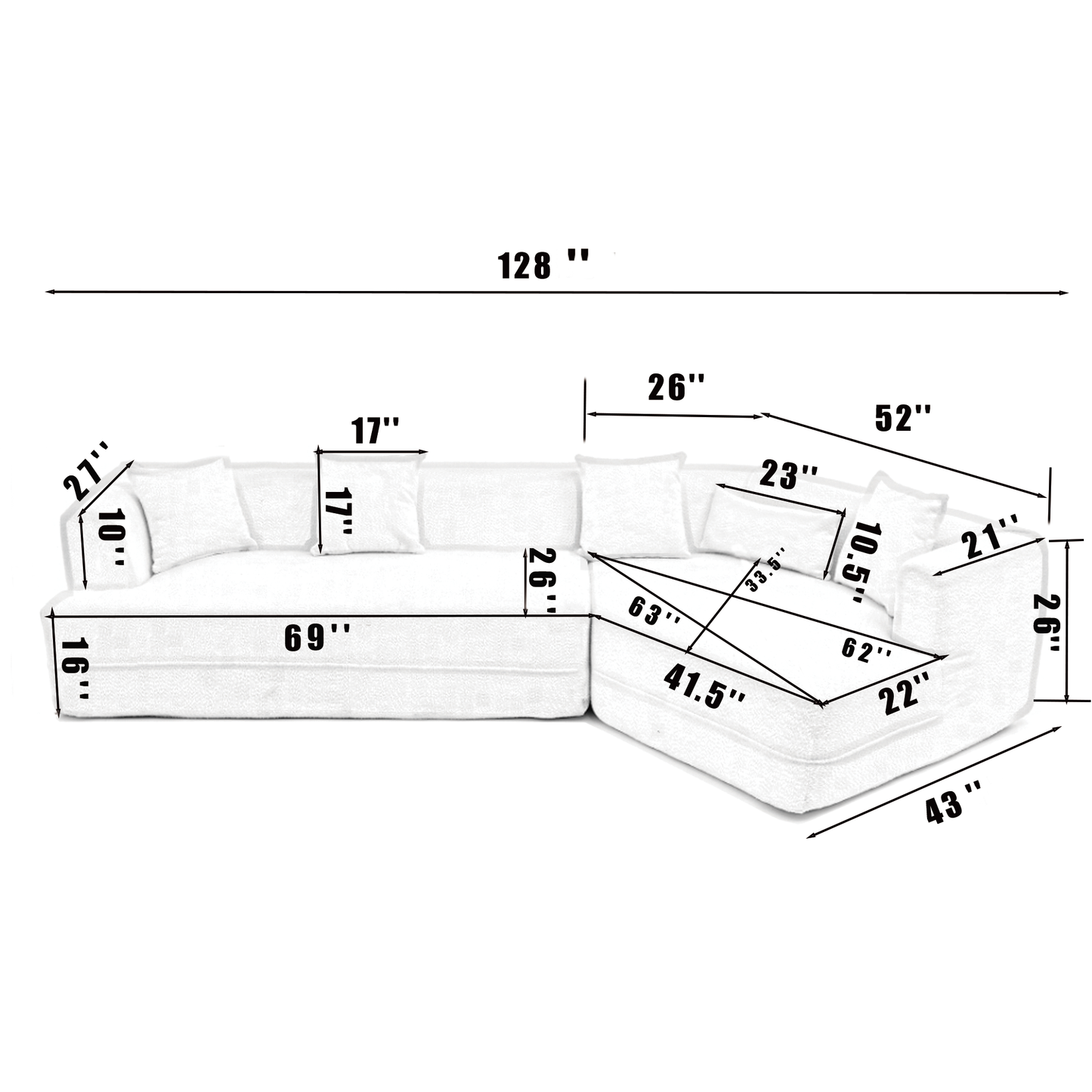 [VIDEO PROVIDED][ New And Upgraded Extended Edition]Modular sofa , modern minimalist style sofa,  upholstered ,  free combination, round fiber fabric, anti-wrinkle fabric,Dimension extension,Green