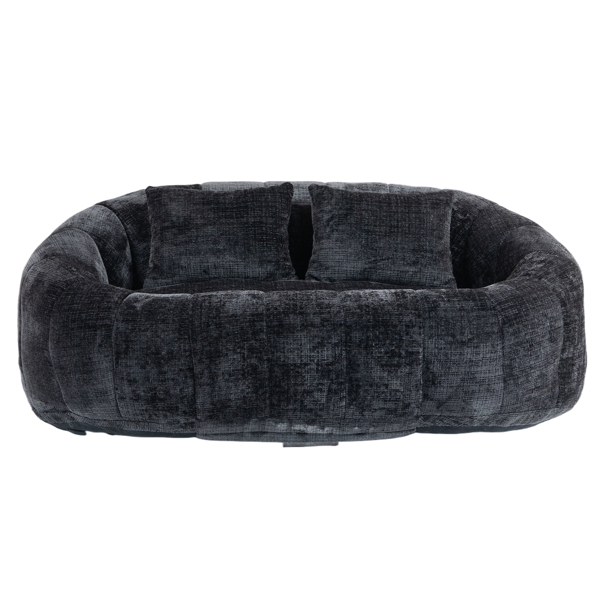 COOLMORE Bean Bag sofa Lazy Sofa Durable Comfort Lounger High Back Bean Bag Chair Couch for Adults and Kids, Indoor & Outdoor, Accent Floor Soft Lounge Chair  (Black chenille)