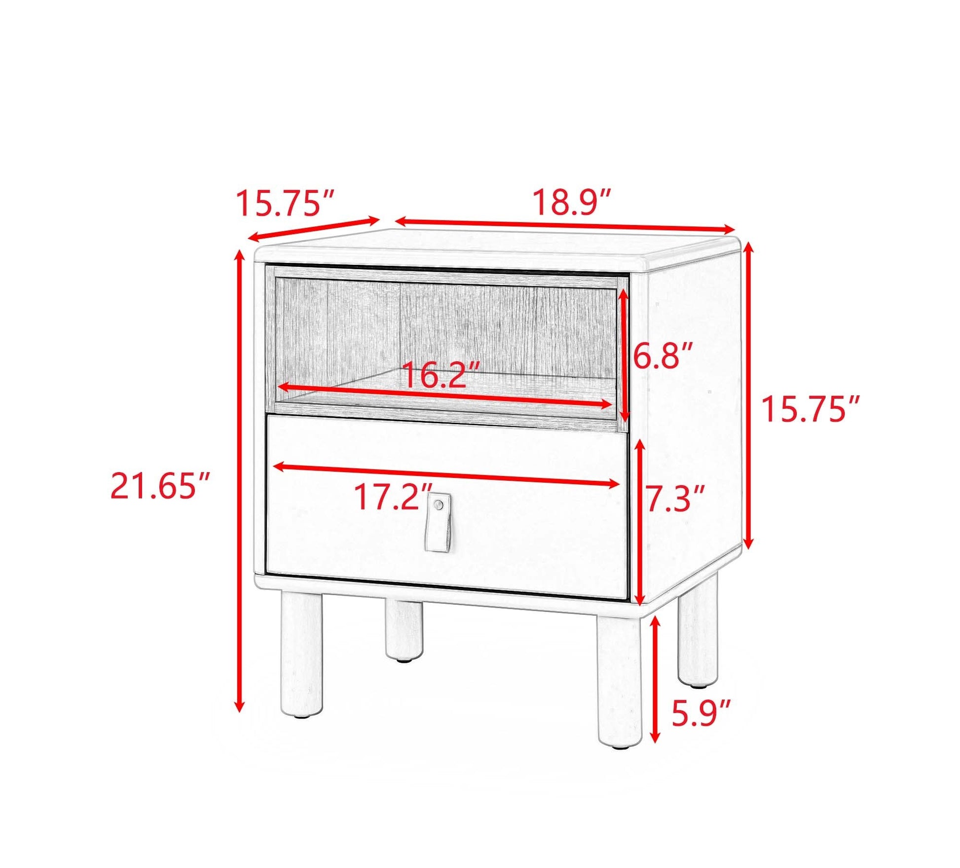 Single drawer bedside table, modern style bedside table, wooden bedside table, bedside table with drawer, side table with drawer, compact bedside table, Nordic style bedside table