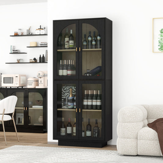 Storage Cabinet with Acrylic Door for Living Room, Dining Room, Study