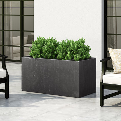 OUTDOOR LARGE SQUARE MGO PLANTER  35''L