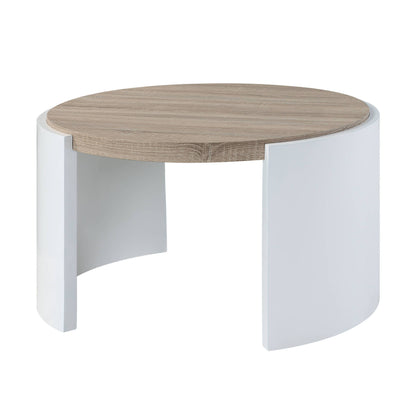 Zoma Oak & White High Gloss Finish Coffee Table