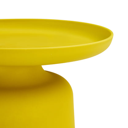 Yellow side table small Space Stylish and Versatile Plastic Round Side Table