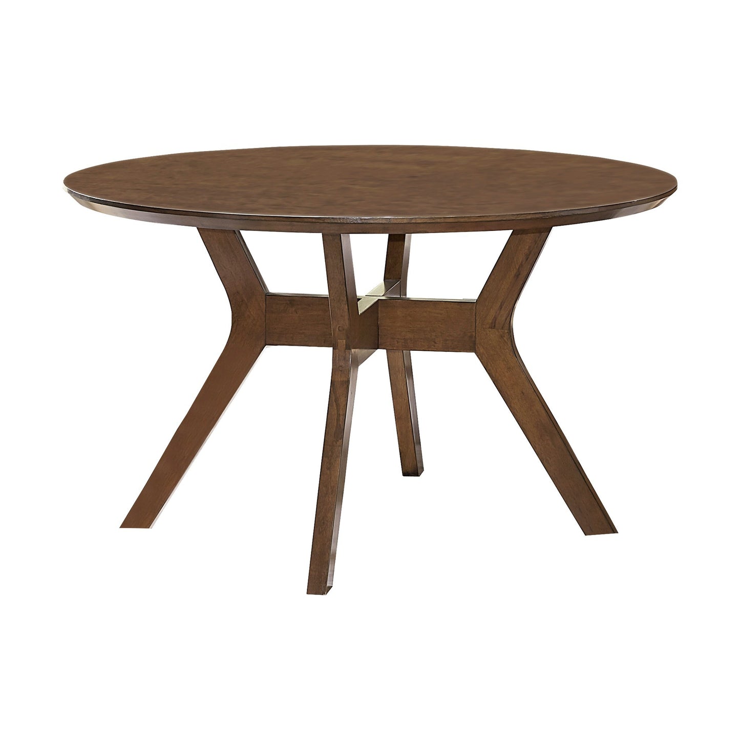 Classic Light Oak Finish 52-inch Round Dinng Table 1pc Mid-Century Modern Design X-Base Wooden Kitchen Dining Furniture