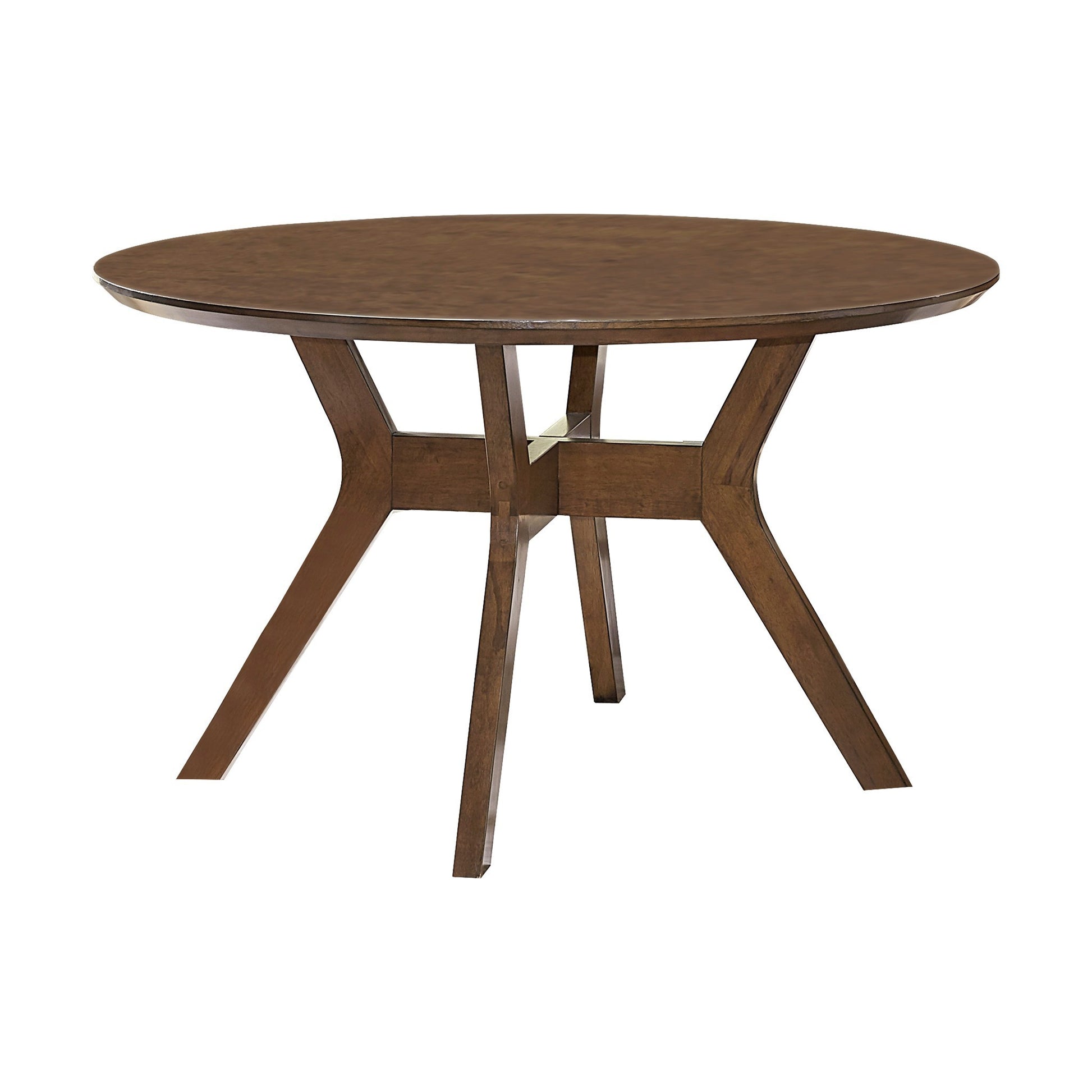 Classic Light Oak Finish 52-inch Round Dinng Table 1pc Mid-Century Modern Design X-Base Wooden Kitchen Dining Furniture