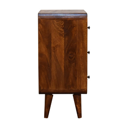 Artisan Furniture Solid Wood Mini Curved Chestnut Chest