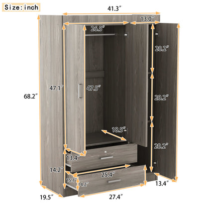 Martin 3-Door Mirror Wardrobe