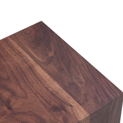 12x12x20 Inch Walnut Wood Grain MDF Coffee Table - Luxurious Design, Perfect Living Room Accent.Fashion texture design coffee table, suitable for various situations and scenes.