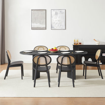 Wood Dining Table Kitchen Table Small Space Dining Table black desk top