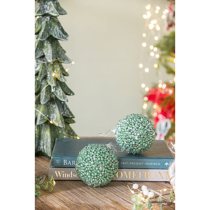 D3.9" Christmas Ball Ornaments, Decorative Hanging Ball Christmas Tree Ornaments for Holiday Party Decorations, Set of 6