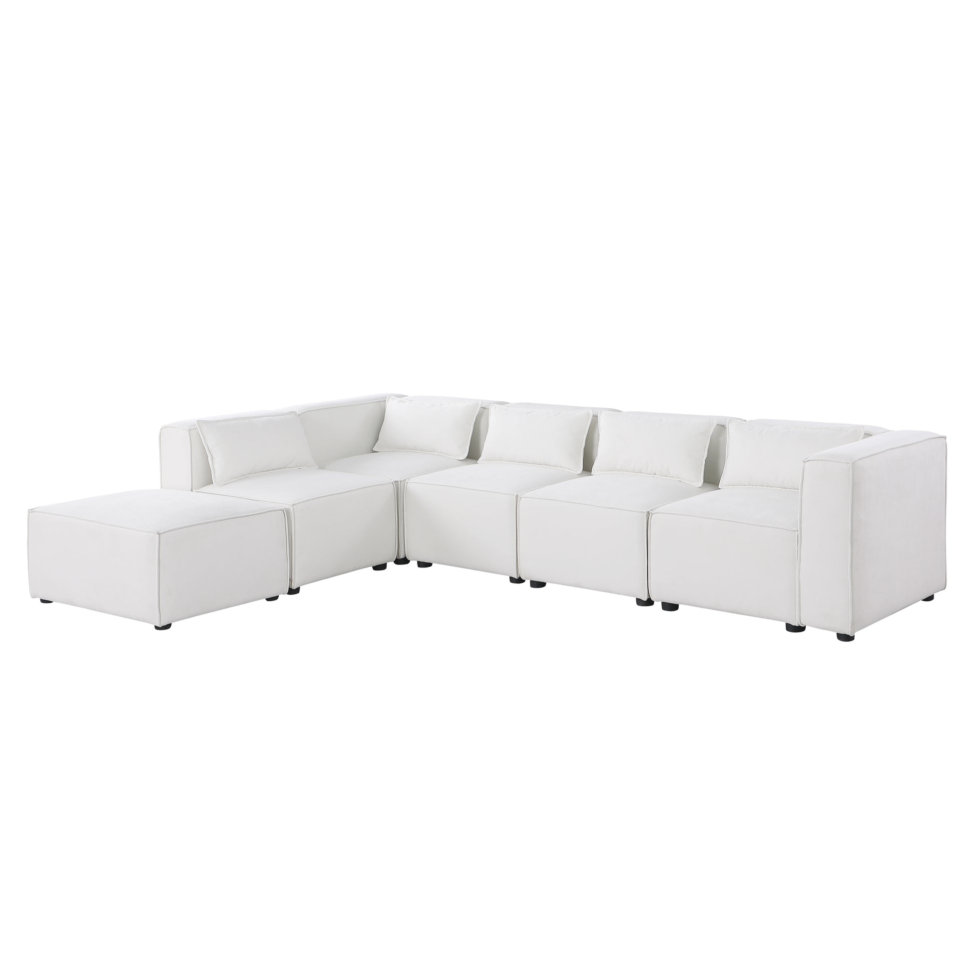 modular sofa BEIGE   chenille fabric,  simple and grand, the seat and back is very soft. this is also a KNOCK DOWN sofa