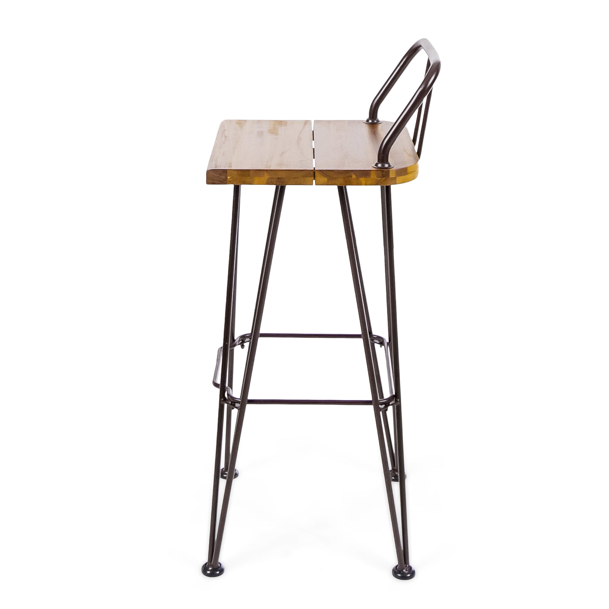 DENALI INDUSTIAL WOOD AND METAL BARSTOOL